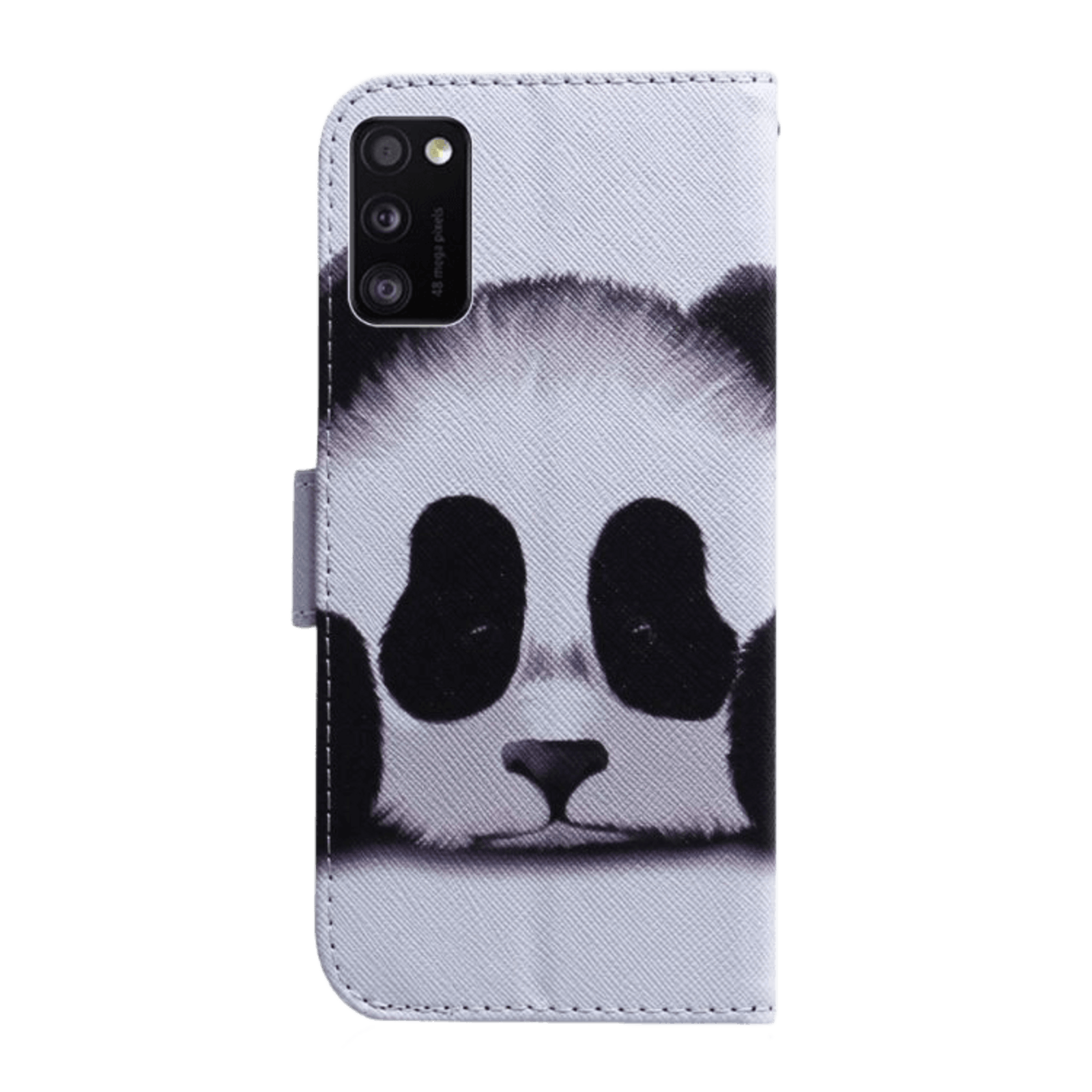 Comfycase Samsung Galaxy A41 Bookcase Hoesje Panda Wit