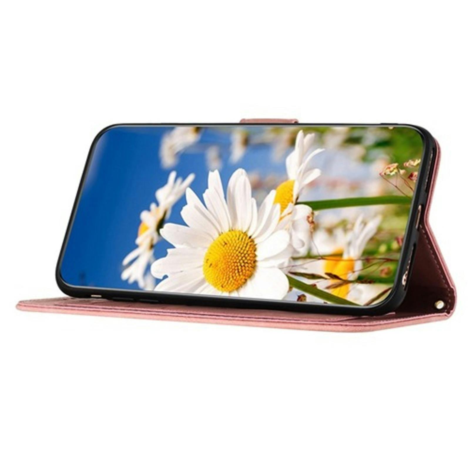 Mocaa Samsung A56 Floral Series Bookcase Roze