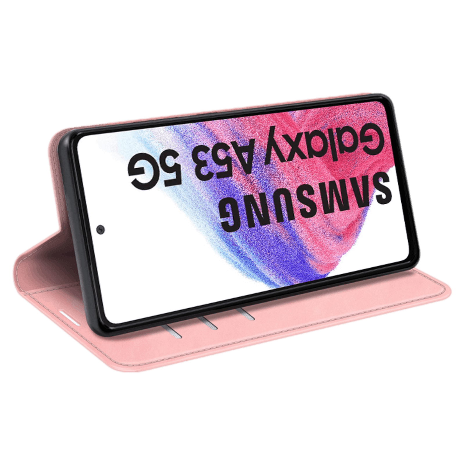 Mocaa Samsung Galaxy A53 Magnetisch Slim-Fit Bookcase Hoesje Roze
