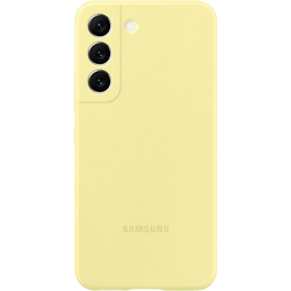 Samsung Galaxy S22 Siliconen Hoesje Butter Yellow - Voorkant