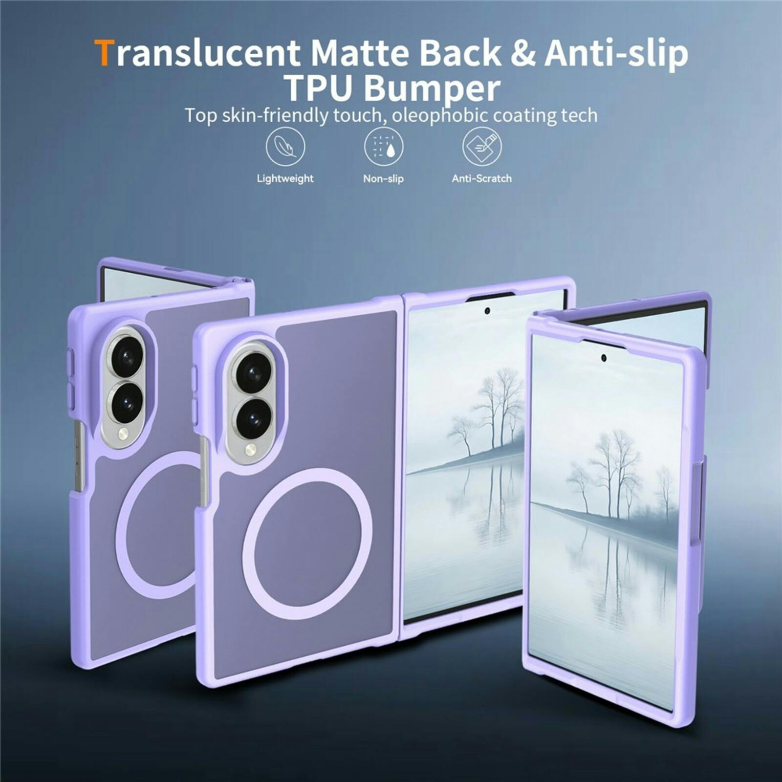 CaseBody Samsung Galaxy Z Fold8 Magnetisch Hoesje Paars