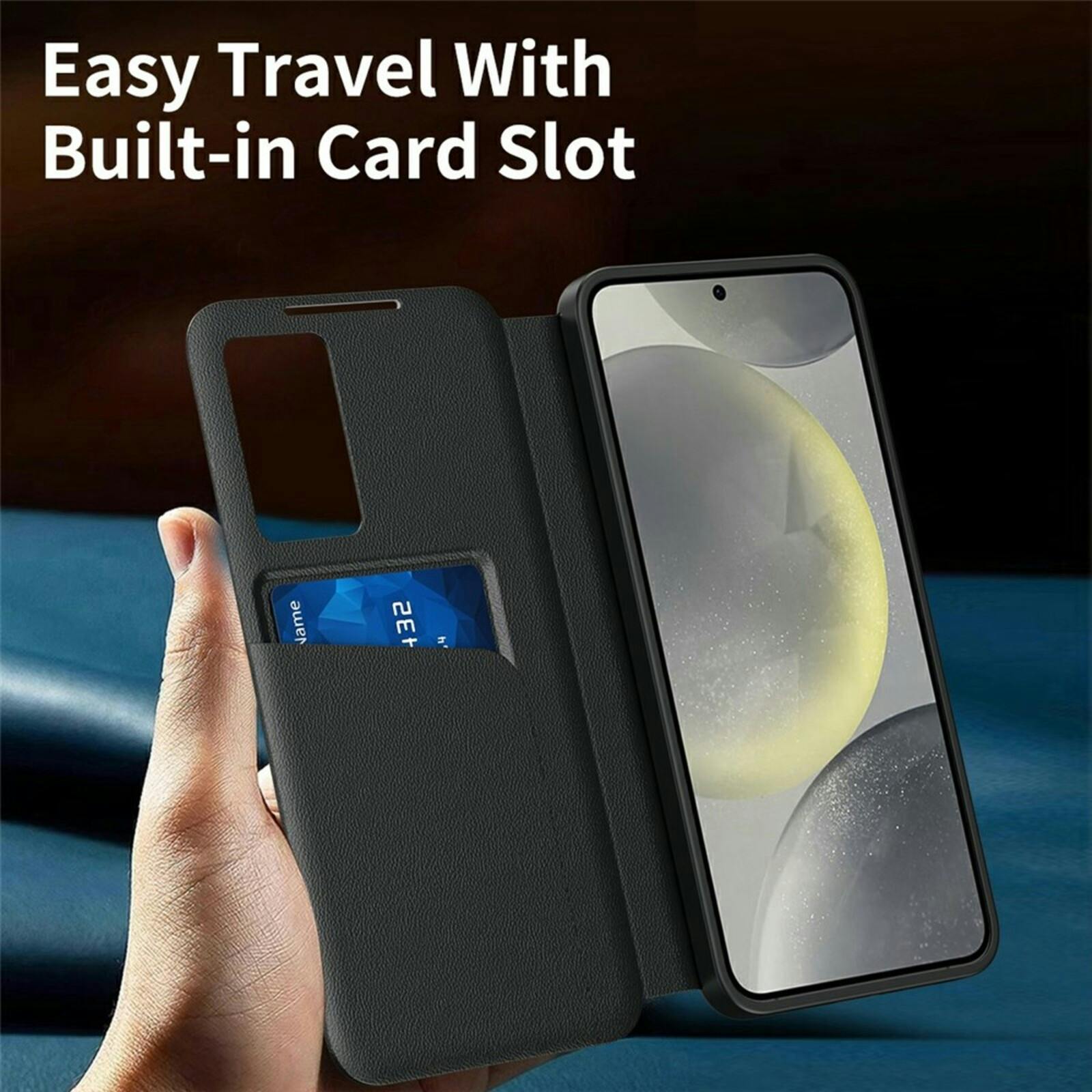 CaseBody Samsung Galaxy A37 Smart Cover Zwart