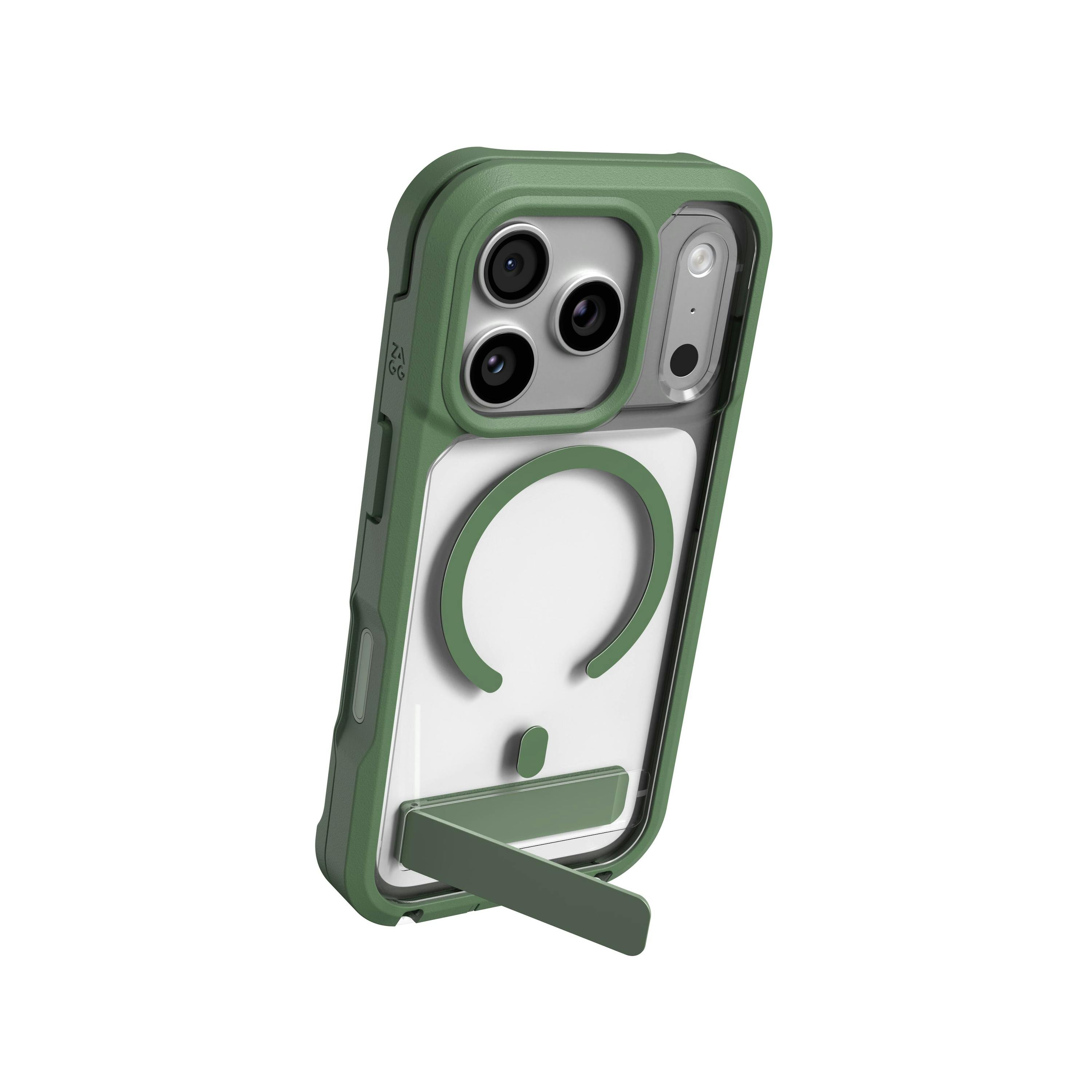 ZAGG iPhone 17 Pro / 18 Pro Rainier MagSafe Hoesje met Kickstand Groen