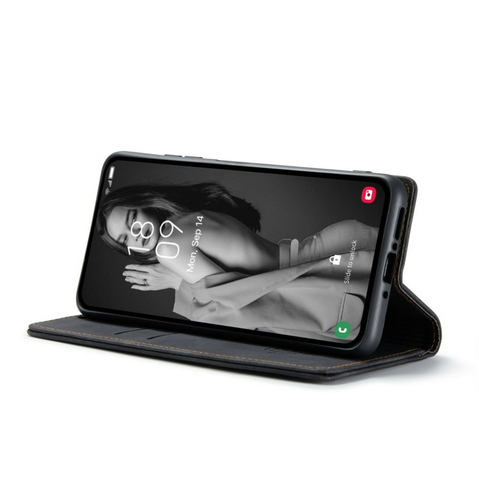 Caseme Samsung A35 Business Wallet Hoesje Zwart