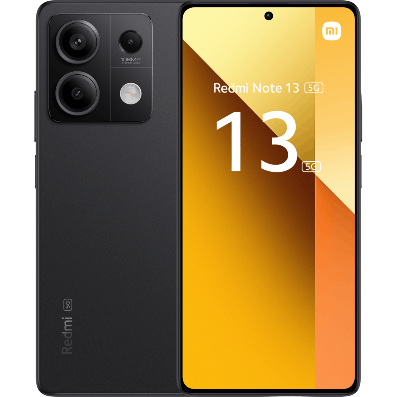 Xiaomi Redmi Note 13 5G Black - Voorkant & achterkant