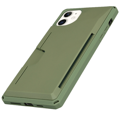 CaseBody Iphone 11 Slick Shield met Pashouder Groen