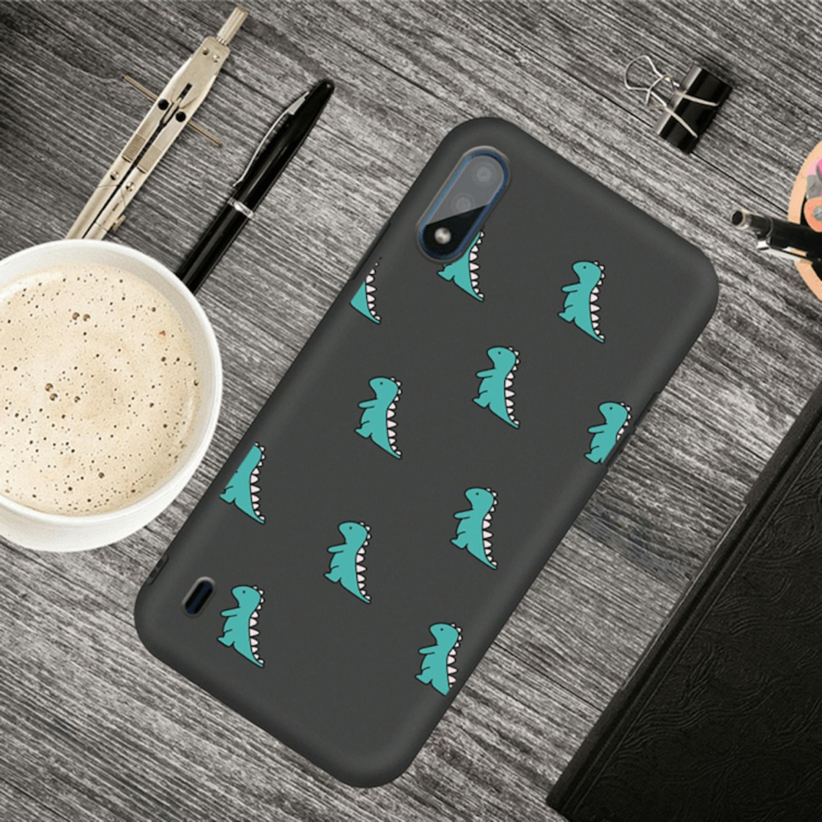 Mocaa Samsung Galaxy A10 Dino Case Zwart
