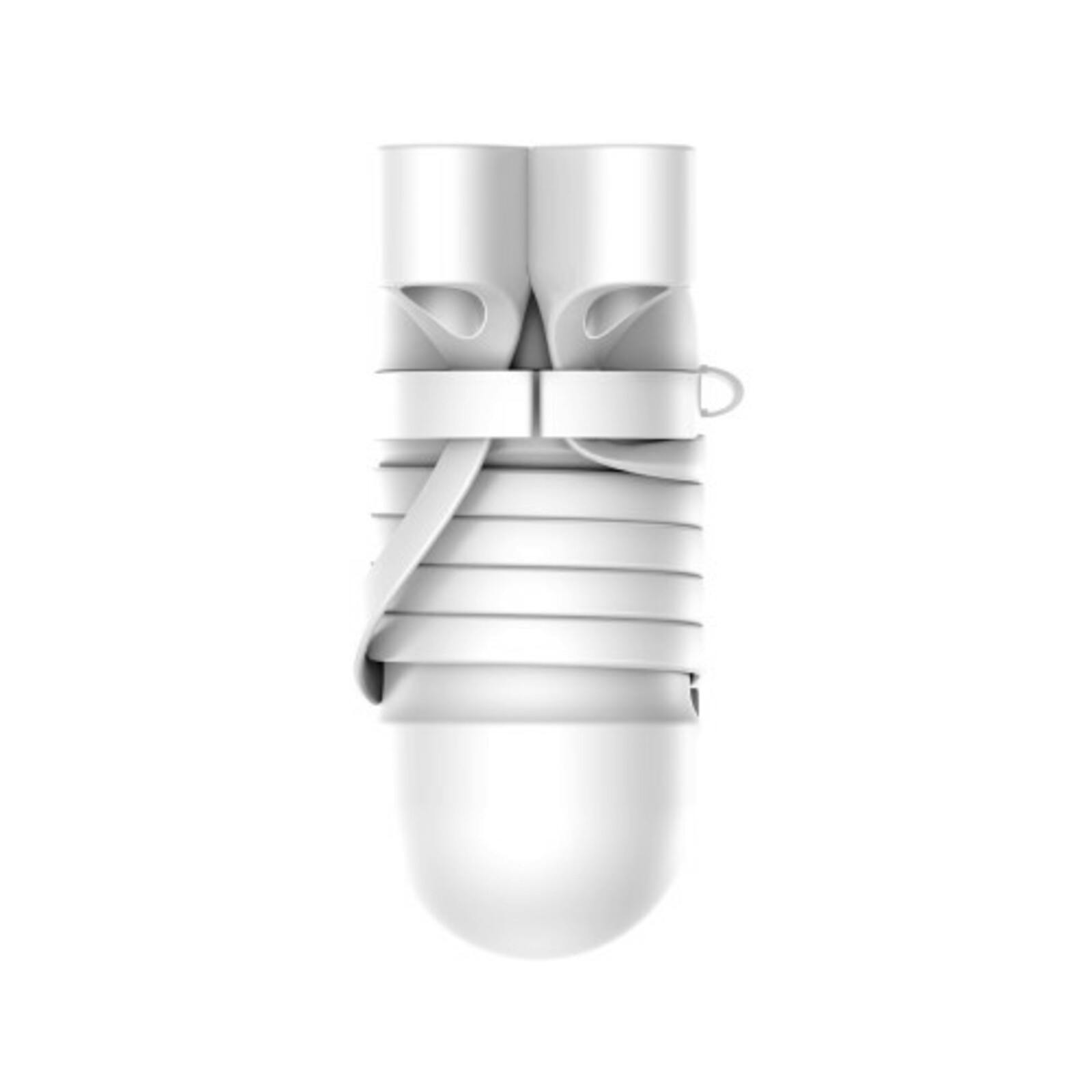 Baseus Luxe AirPods 1/2 Case met Anti-Lost Strap Grijs