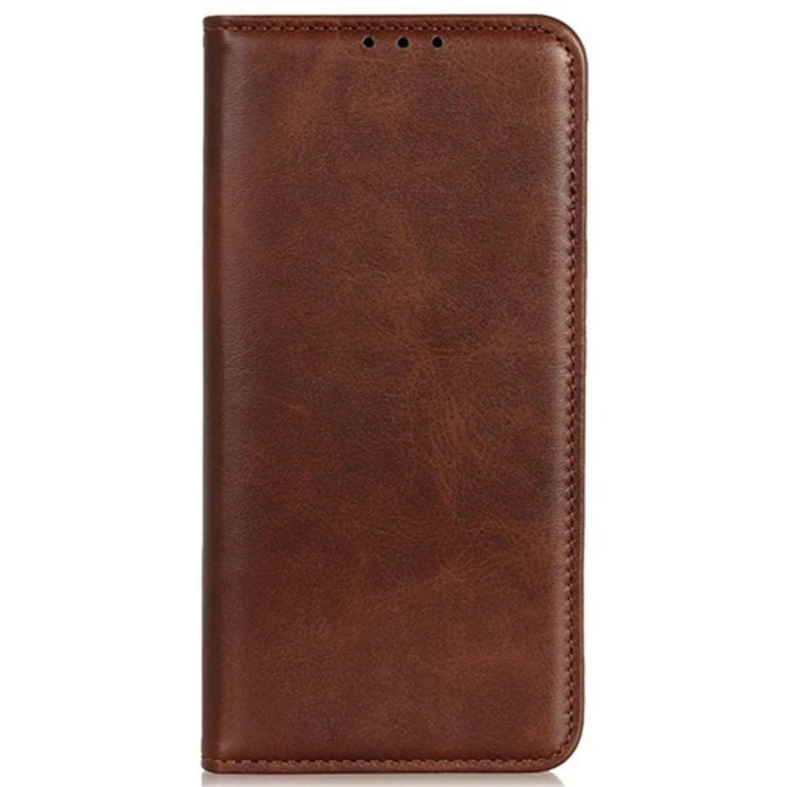 CaseBody Samsung Galaxy A55 Real Leather Wallet Hoesje Bruin