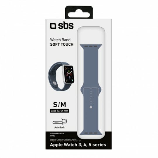 SBS Apple Watch Series 3/4/5/6/7/SE 44mm Band Blauw