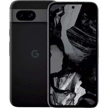 Google Pixel; 8a obsidian voor- en achterkant