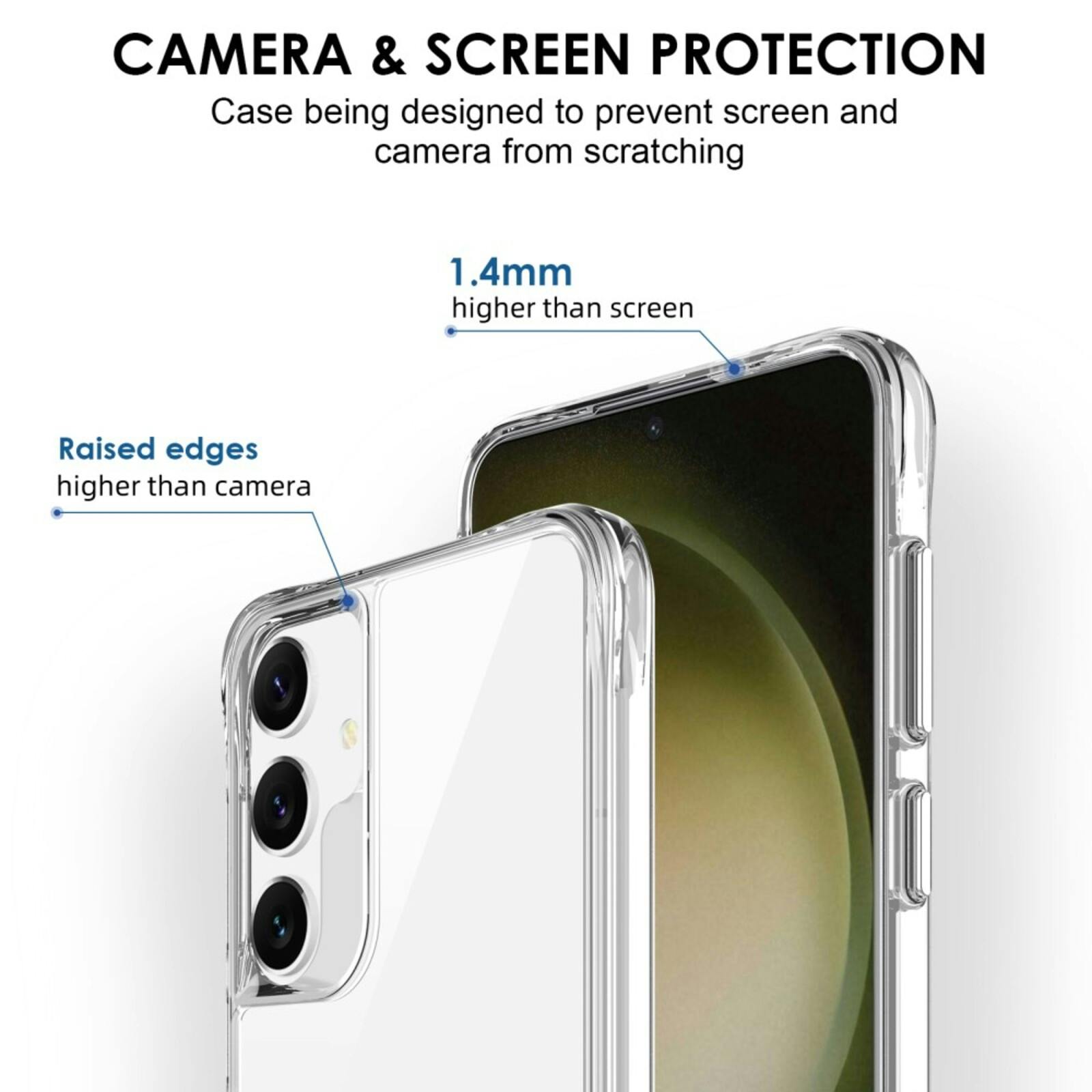 CaseBody Samsung S24 Dual Layer Anti-Shock Hoesje Transparant