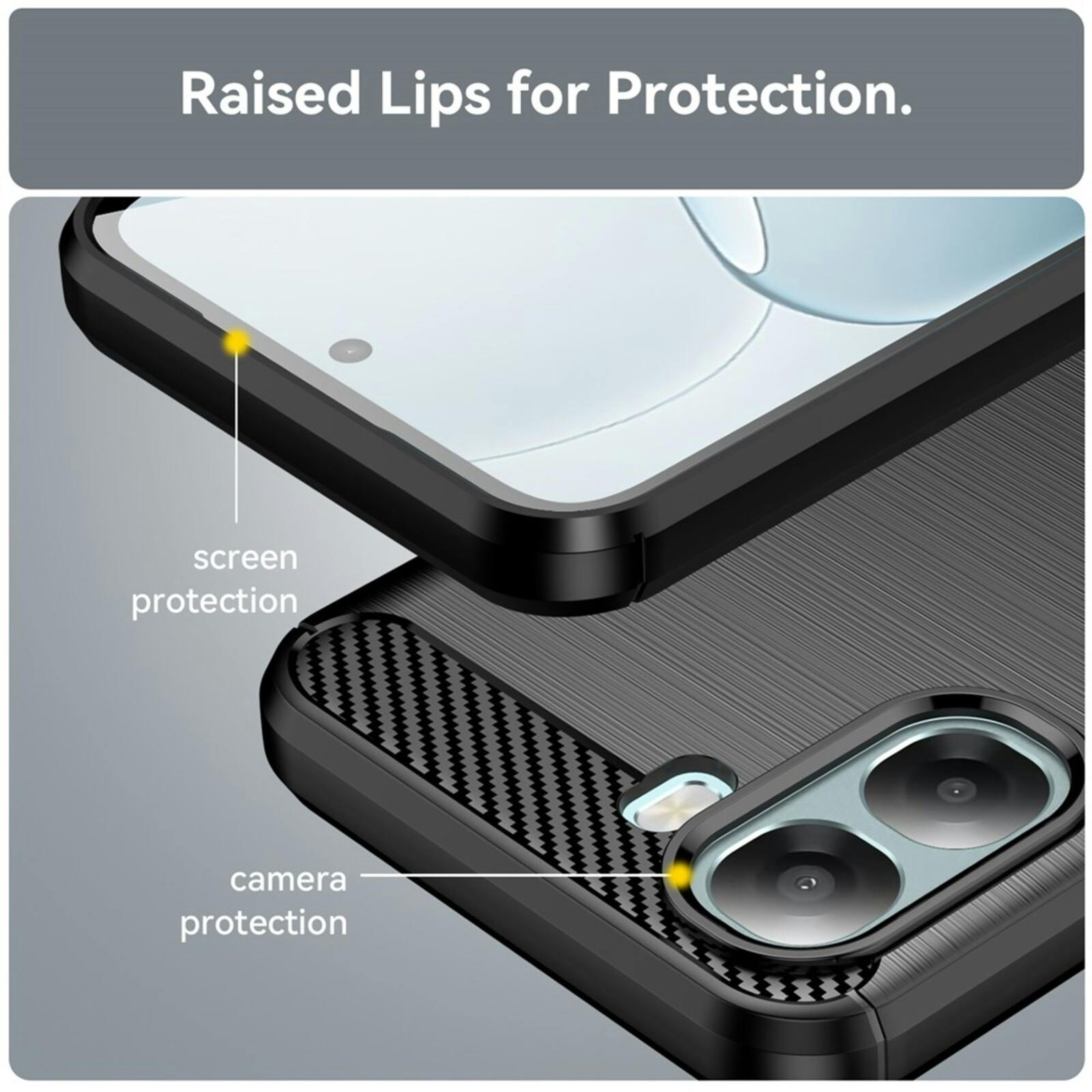 Mocaa OPPO A6x Schokbestendig Hoesje Zwart