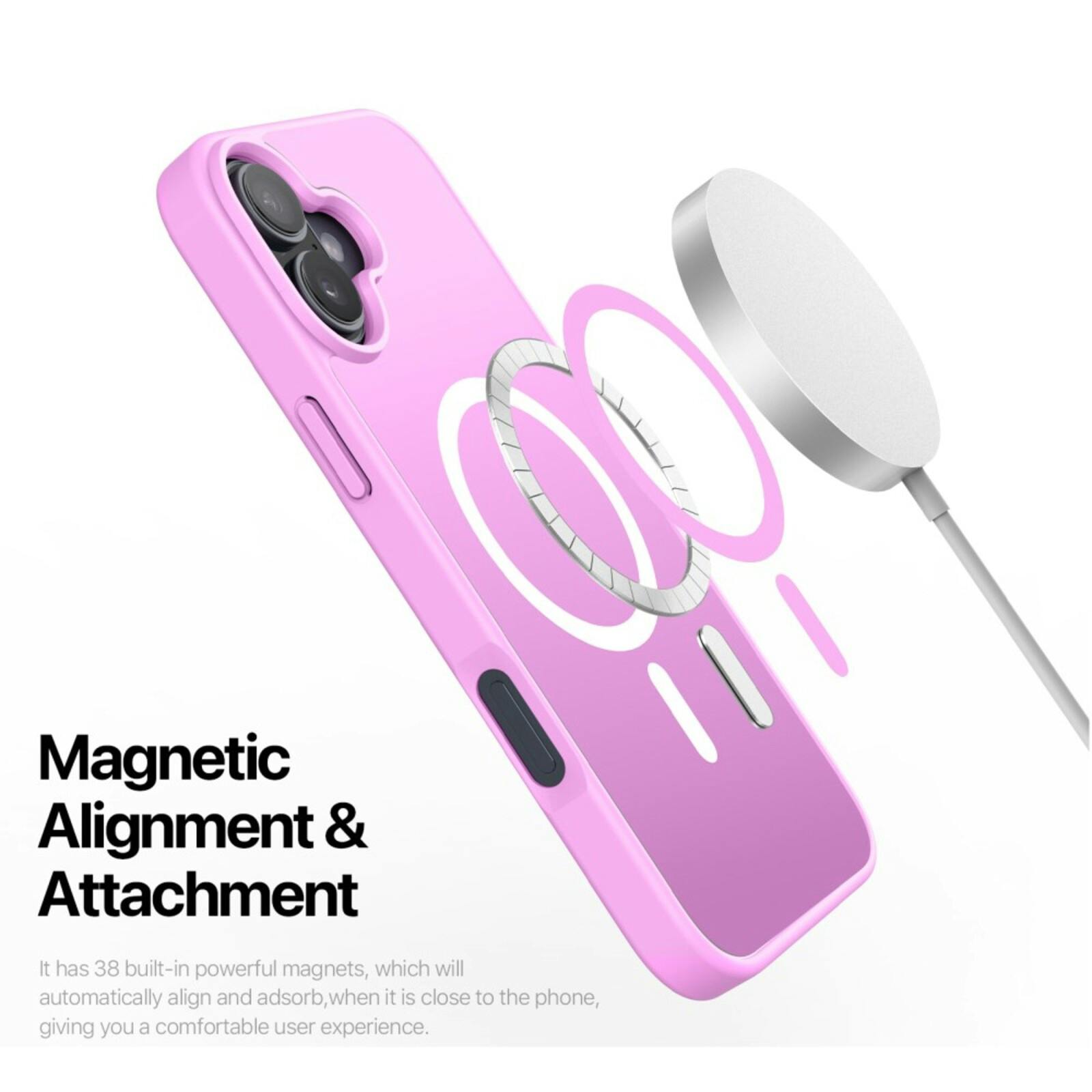 DUX DUCIS iPhone 16 Mat MagSafe Hoesje Roze