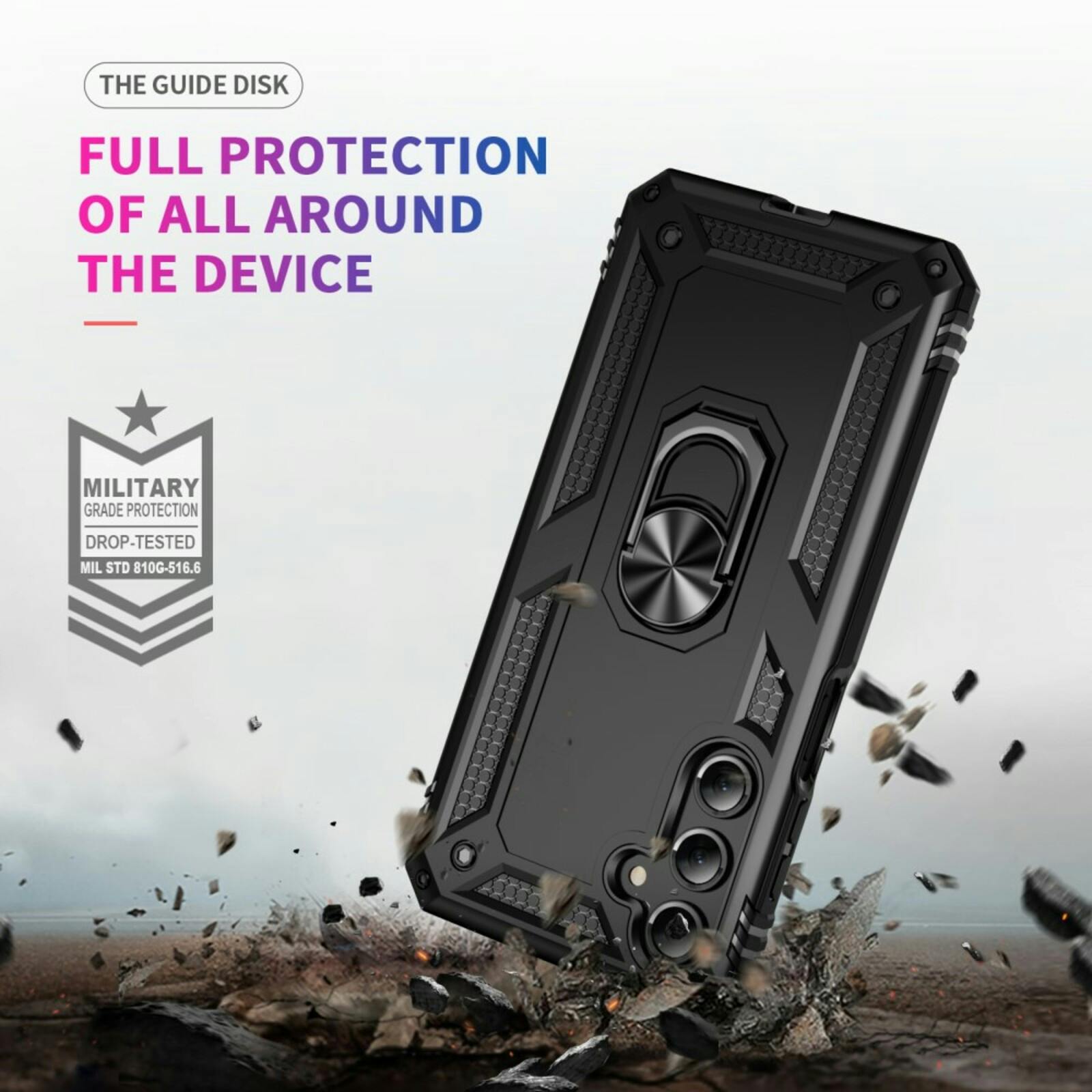 CaseBody Samsung Galaxy A16 Shield Case Zwart
