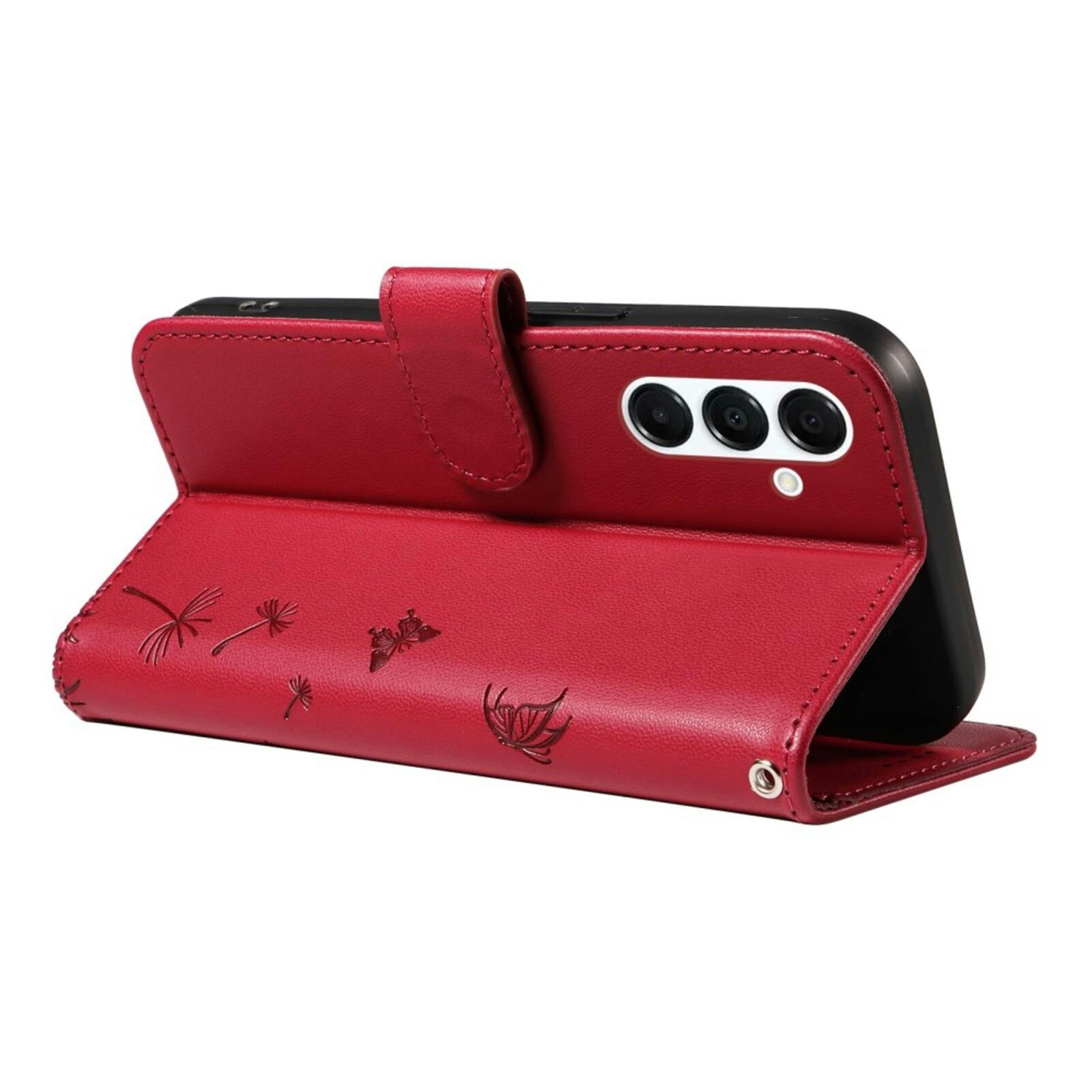 Comfycase Samsung A26 5G / A16 5G Dandelion Bookcase Hoesje Rood