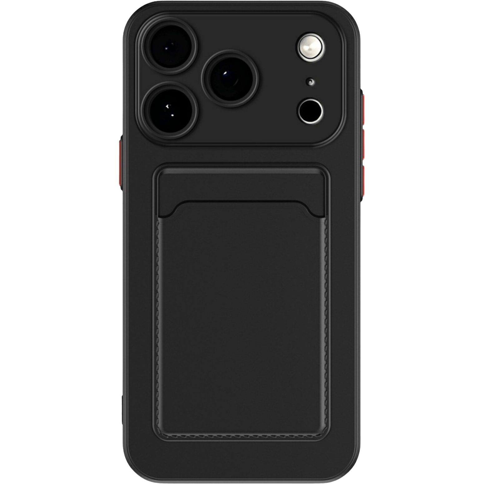 CaseBody Apple iPhone 17 Pro Telefoonhoesje met Kaarthouder - Voorkant