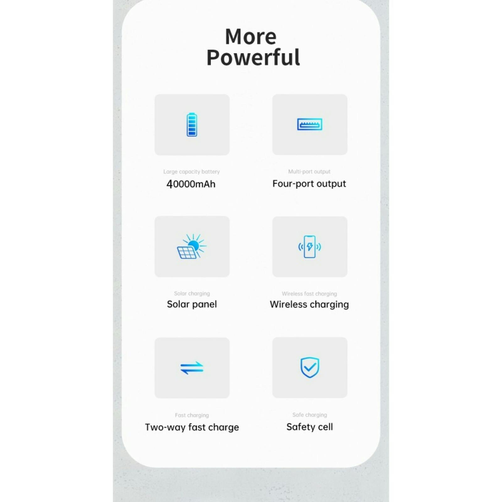 PSOOO 40.000mAh Fast Charging Outdoor Powerbank Geel 40.000 mAh