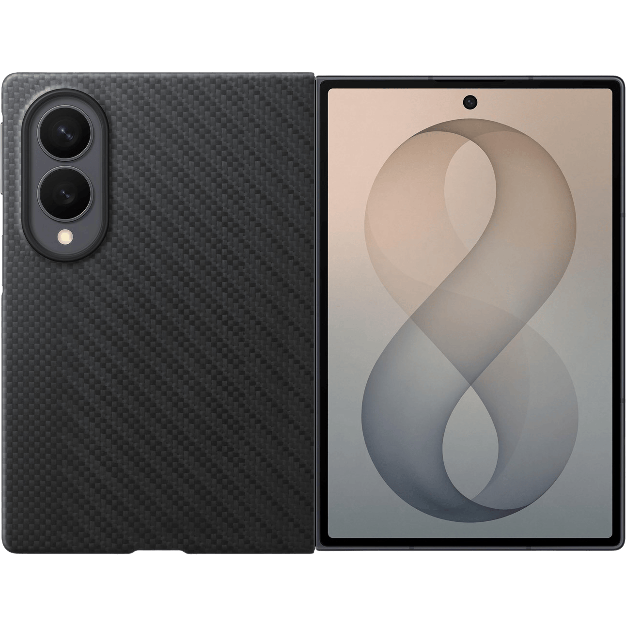 Samsung Galaxy Z Fold8 Carbon Magnet Case Zwart