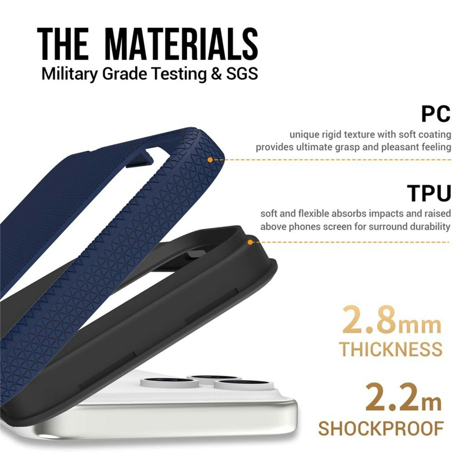 Mocaa Apple iPhone 17 Pro Rugged MagSafe Hoesje Blauw