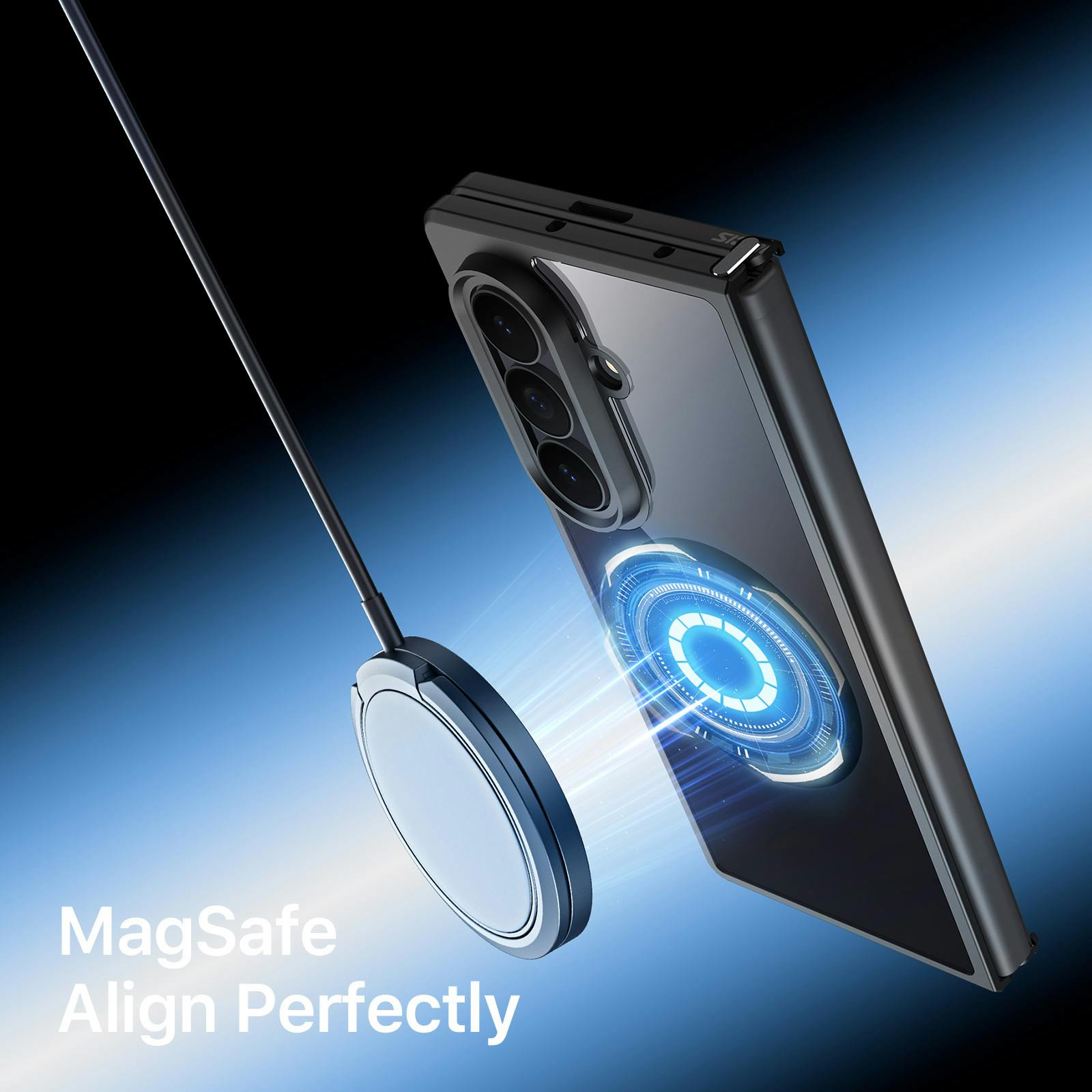 DUX DUCIS Samsung Galaxy Z Fold8 Aimo Series Qi2 Beschermhoesje Zwart