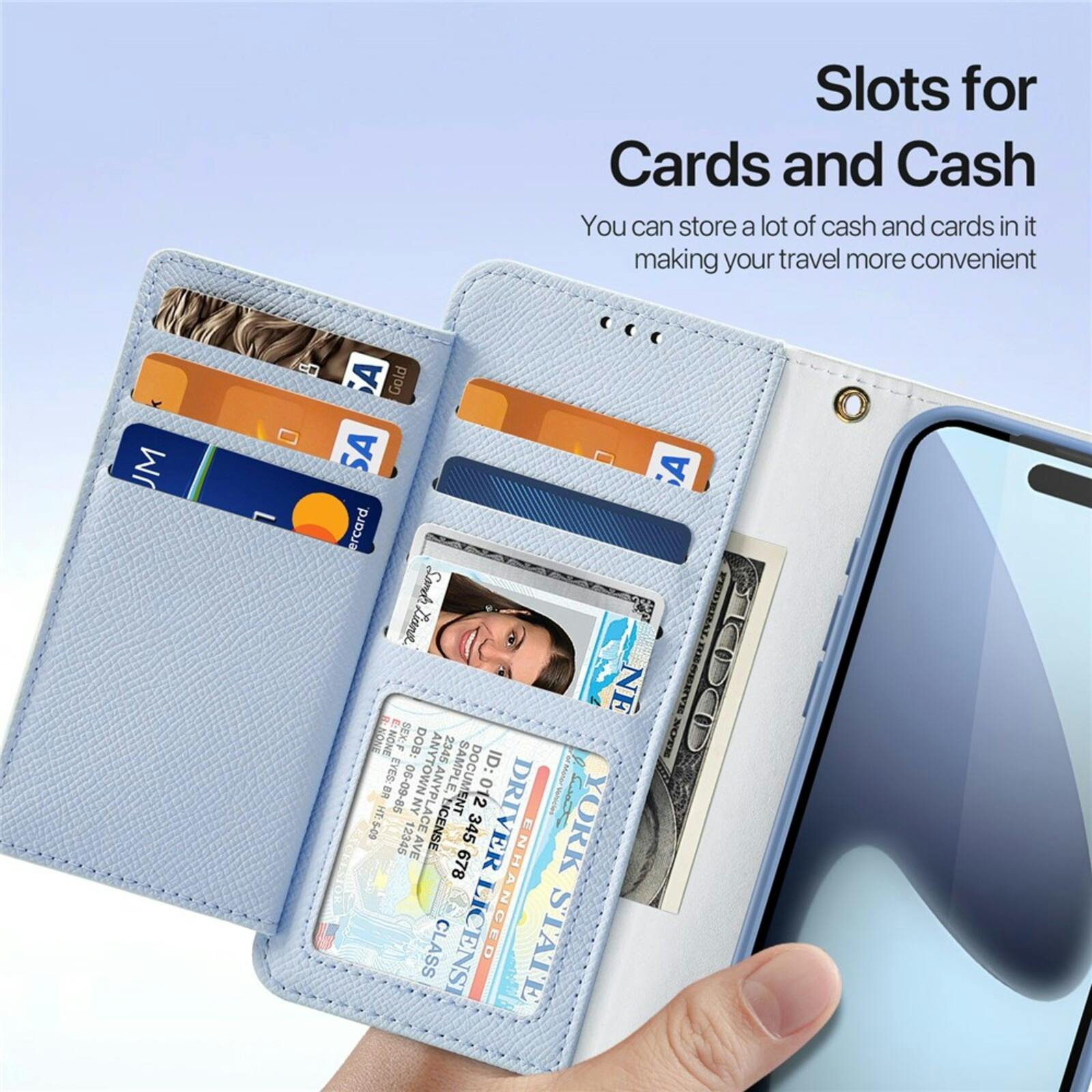 DUX DUCIS Apple iPhone 17 Pro Premium 2-in-1 Bookcase met MagSafe Hoesje Lichtblauw