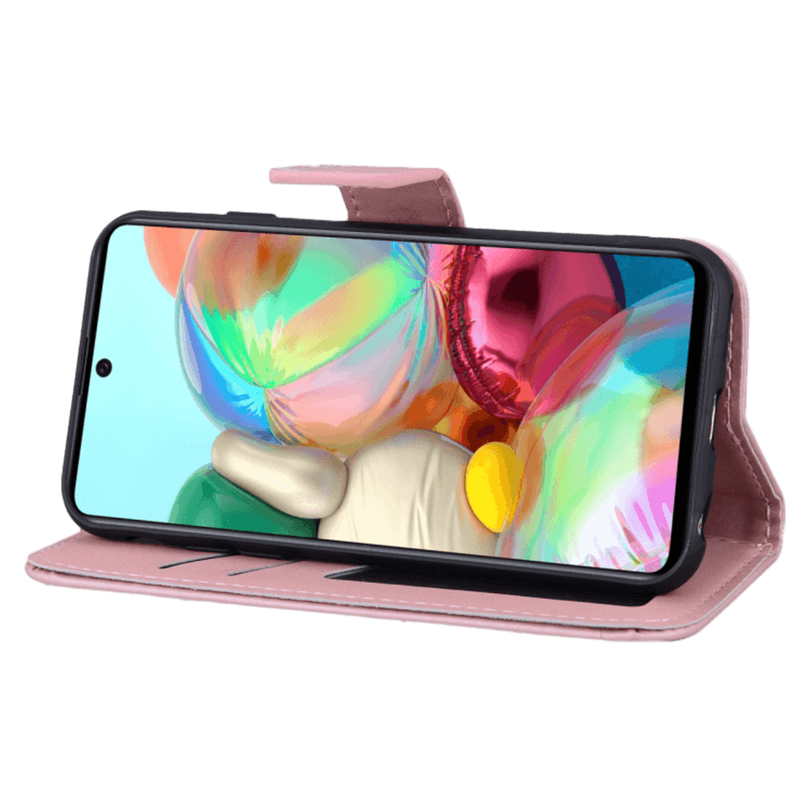 Mocaa Samsung Galaxy A71 Creature Series Bookcase Bunny Roze