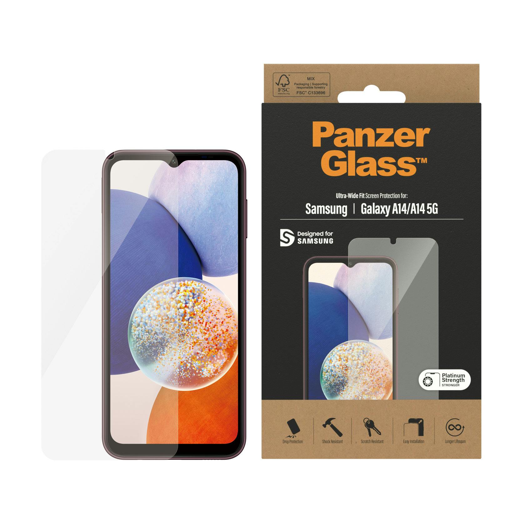 PanzerGlass Samsung Galaxy A14 Screenprotector Transparant