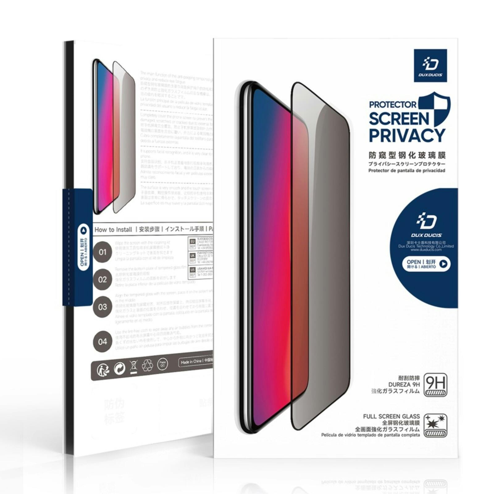 DUX DUCIS Samsung Galaxy S25 Ultra Privacy Screenprotector Gehard Glas Transparant