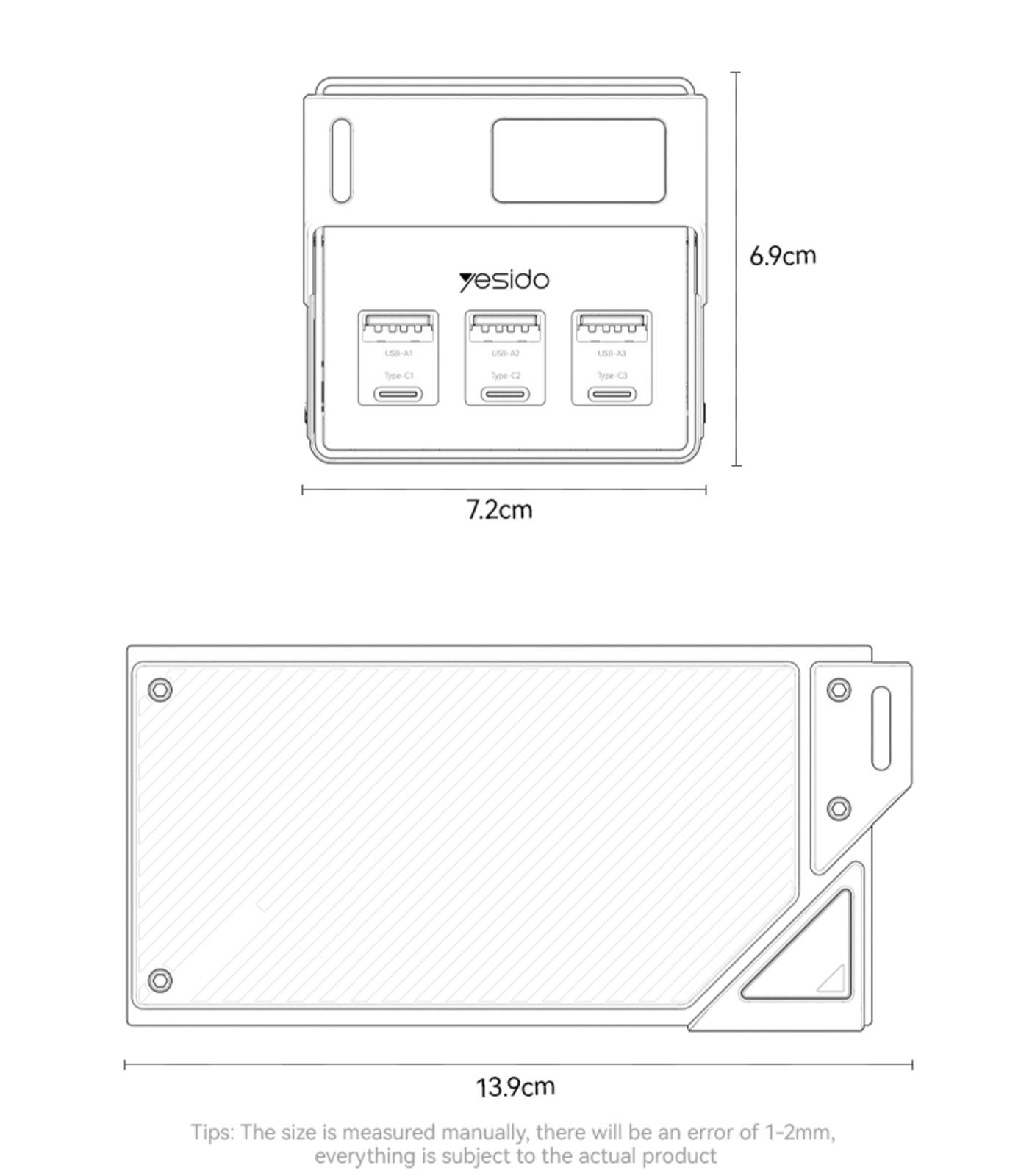 Yesido Supercharge 50.000mAh Power Station Zwart 50.000 mAh