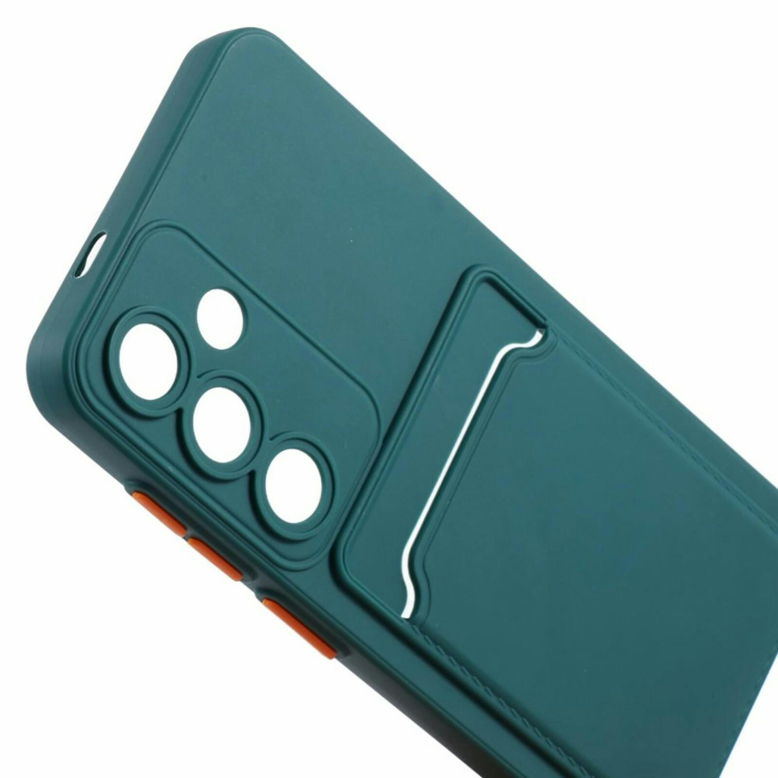 CaseBody Samsung A55 Telefoonhoesje met Kaarthouder Donkergroen