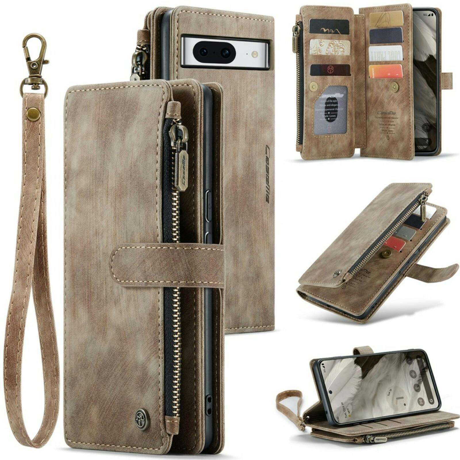 Caseme Google Pixel 8 Zipper Wallet Bruin