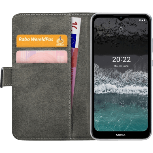 Mobilize Nokia C21 Plus Portemonnee Hoesje Black - Voorkant