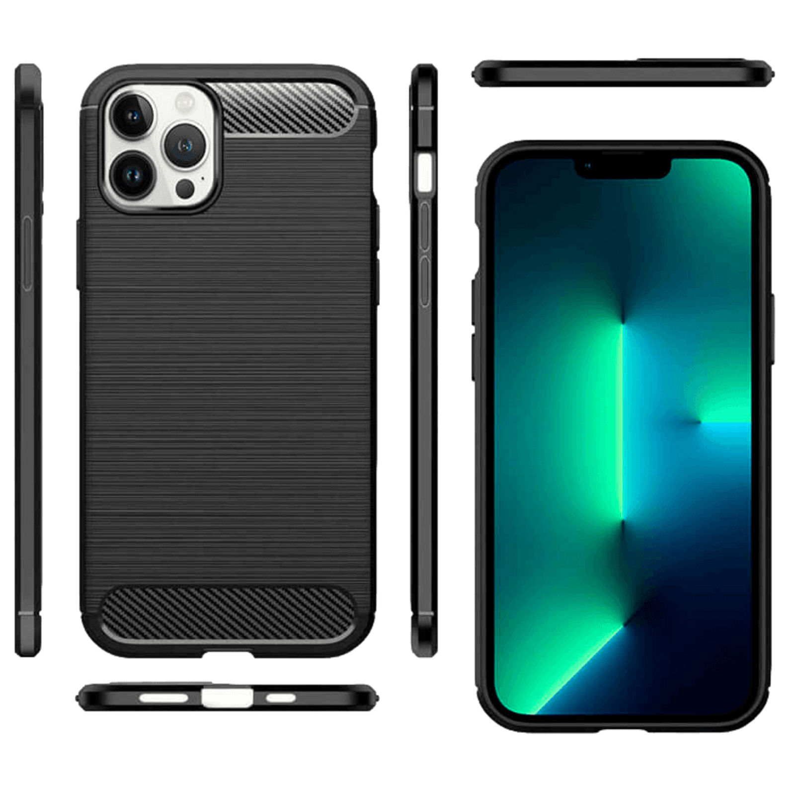 Mocaa iPhone 13 Pro Hoesje Schokbestendig Slank Zwart