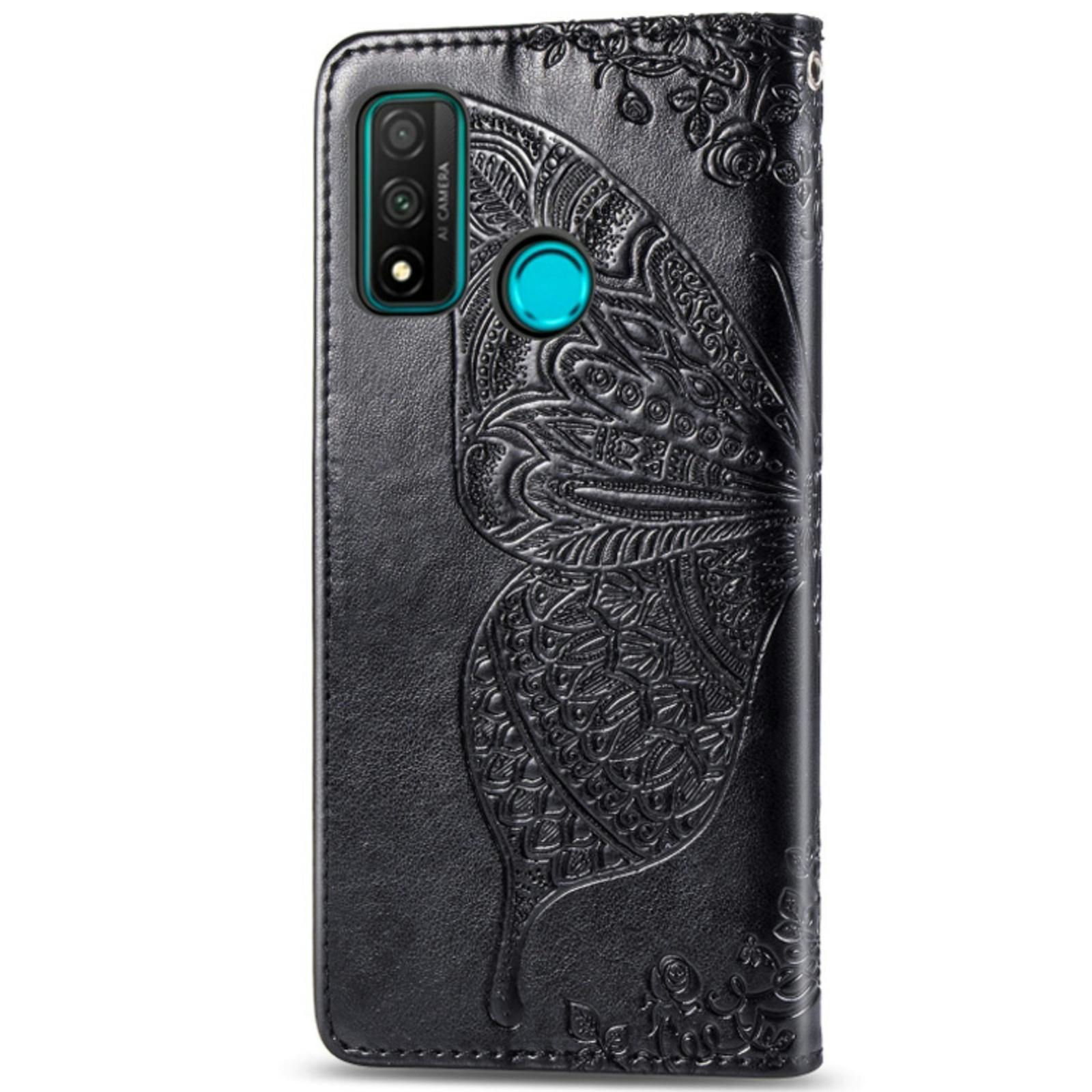 Comfycase P Smart 2020 Butterfly Booklet Telefoonhoesje Zwart