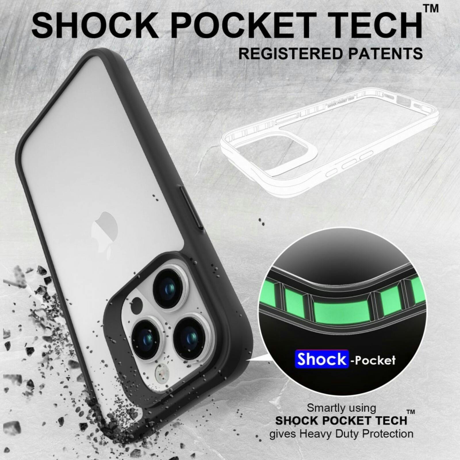 CaseBody iPhone 16 Pro Combat X Beschermhoesje Zwart