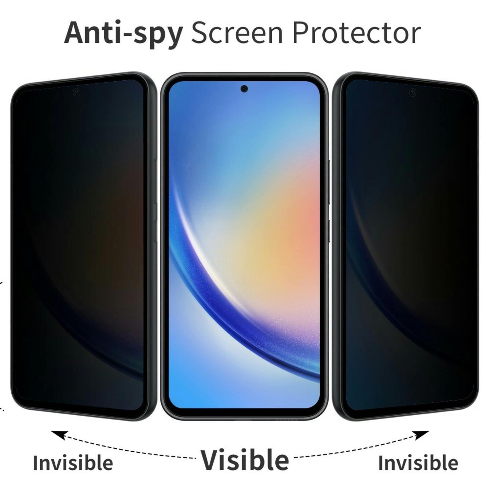 Northjo Samsung Galaxy A55 A+ Screenprotector Privacy