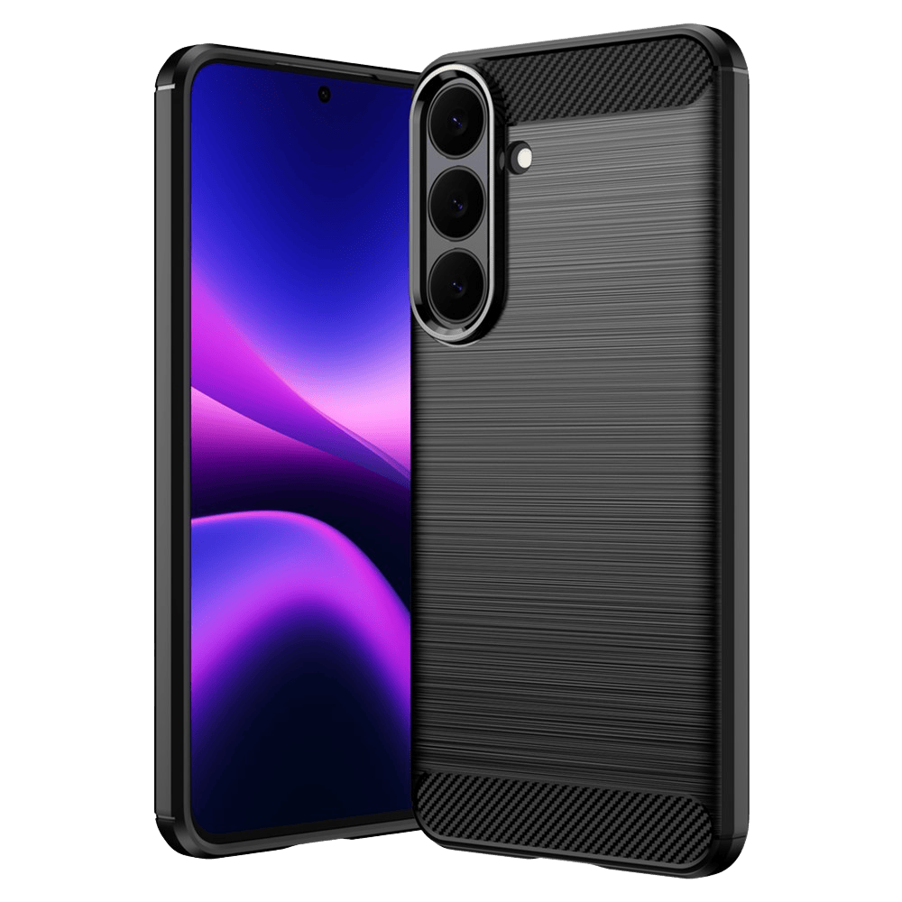 Amorus Samsung Galaxy S26 FE Carbon Fiber Magnetic Hoesje Zwart