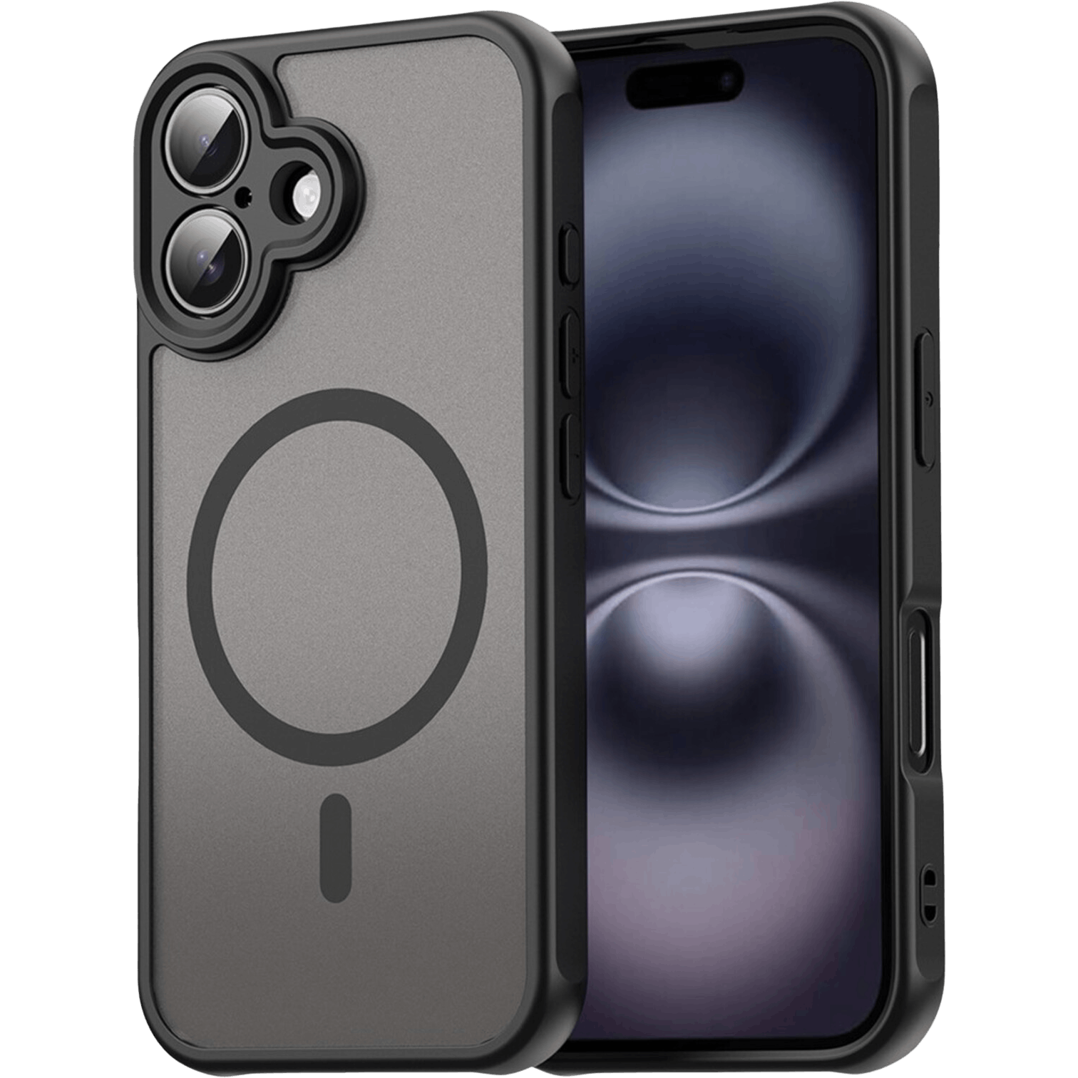 Mocaa Apple iPhone 16 Slim Anti-Shock MagSafe Hoesje Zwart