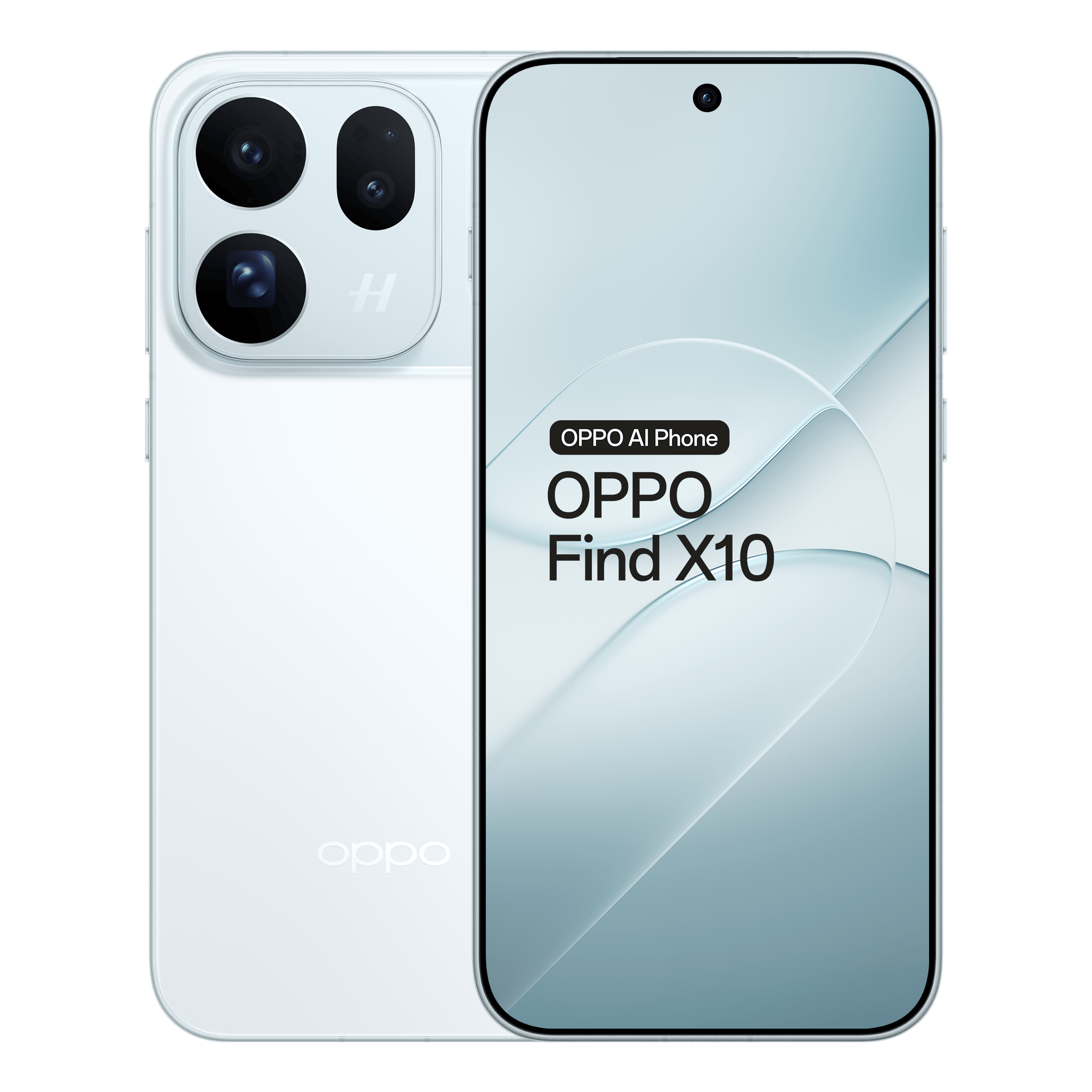 OPPO Find X10 Glacier Blue - Voorkant & achterkant
