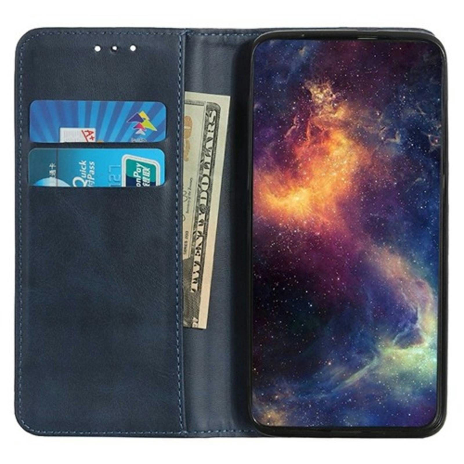 CaseBody Samsung Galaxy A56 Real Leather Wallet Hoesje Blauw