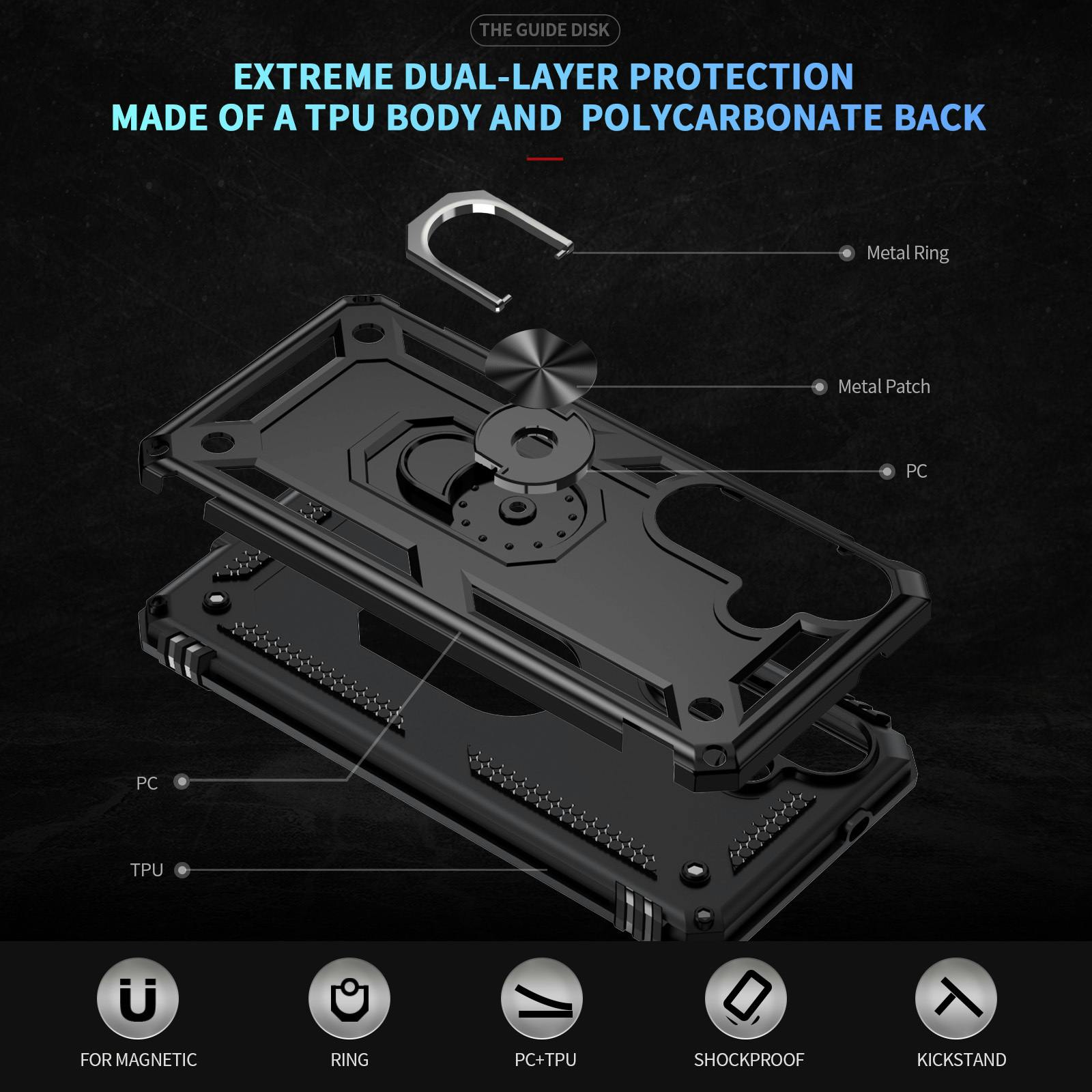 CaseBody Samsung Galaxy S26 Shield Case Zwart