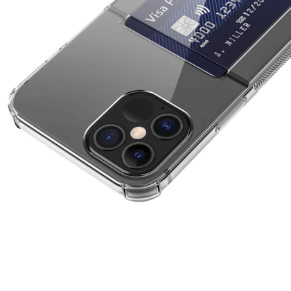 CaseBody iPhone 13 ShockProof Hoesje met Pasruimte Transparant