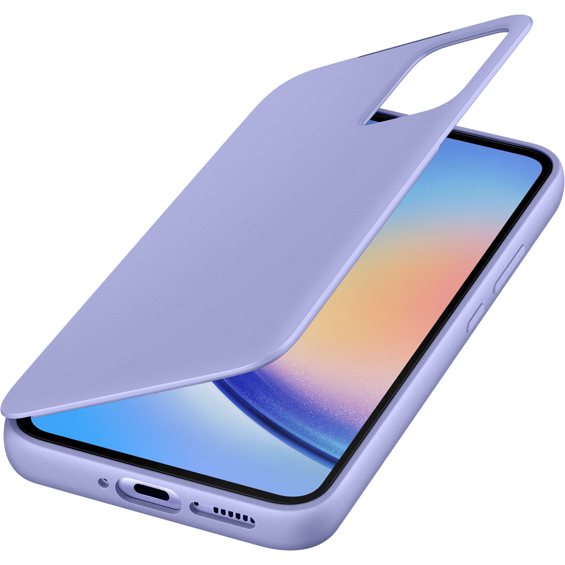 Samsung Galaxy A34 Smart View Portemonnee Hoesje Paars