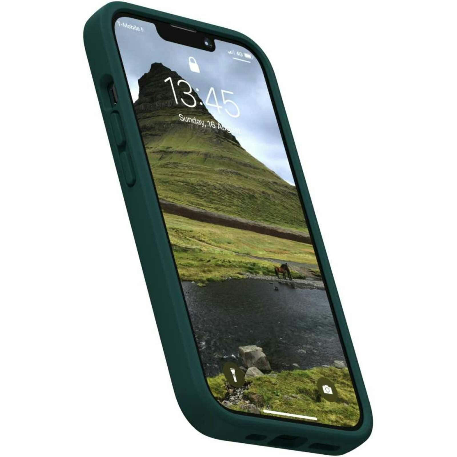 Njord byELEMENTS iPhone 13 Pro Salmon Leren Hoesje Green