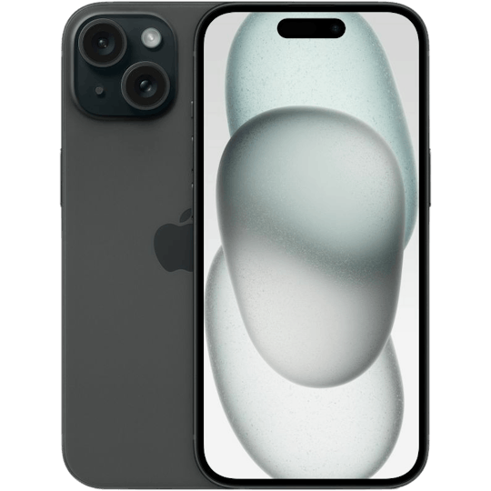 Apple iPhone 15 Plus Black - Voorkant & achterkant