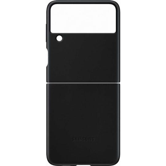 Samsung Galaxy Z Flip3 Leather Cover Black