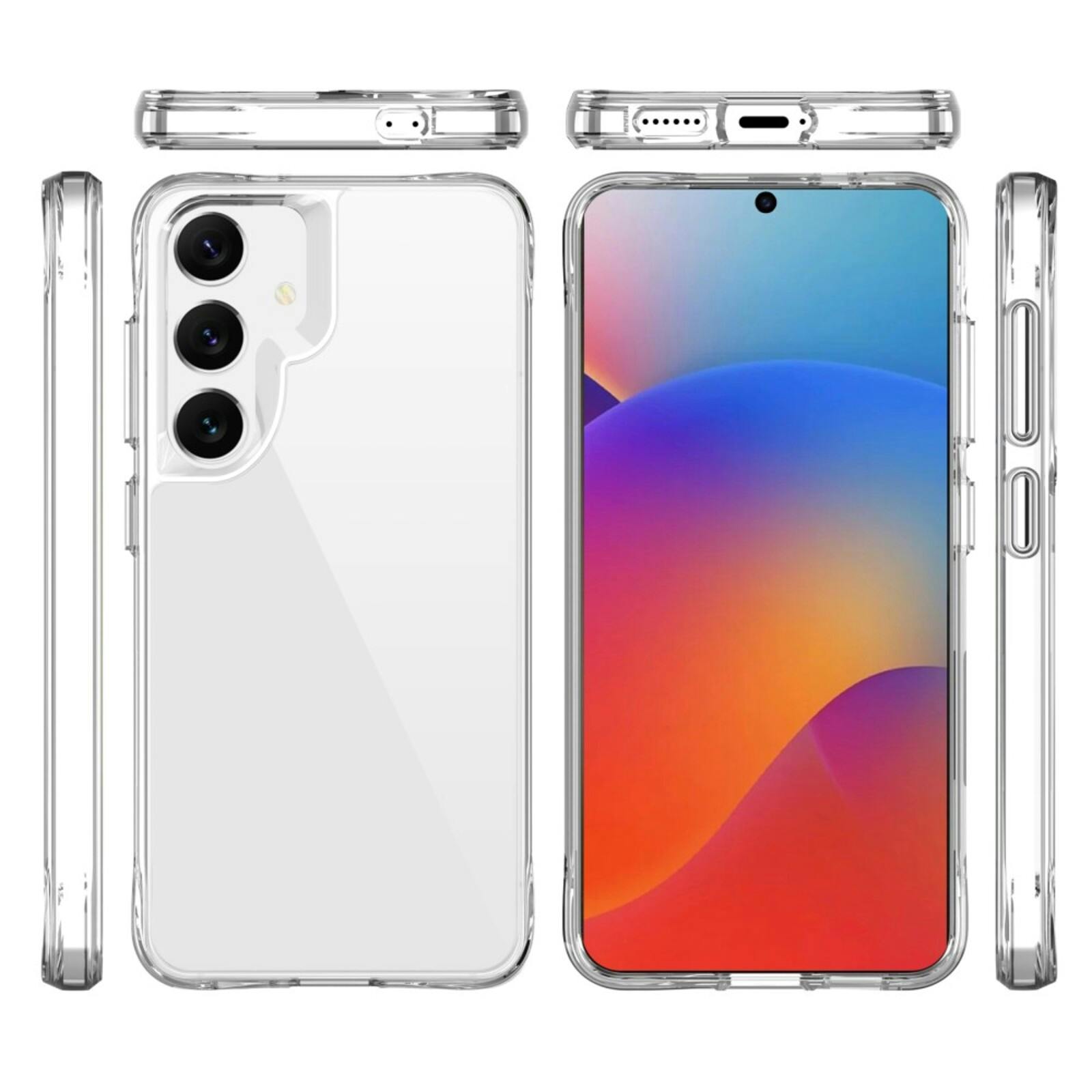 CaseBody Samsung S25 Dual Layer Anti-Shock Hoesje Transparant