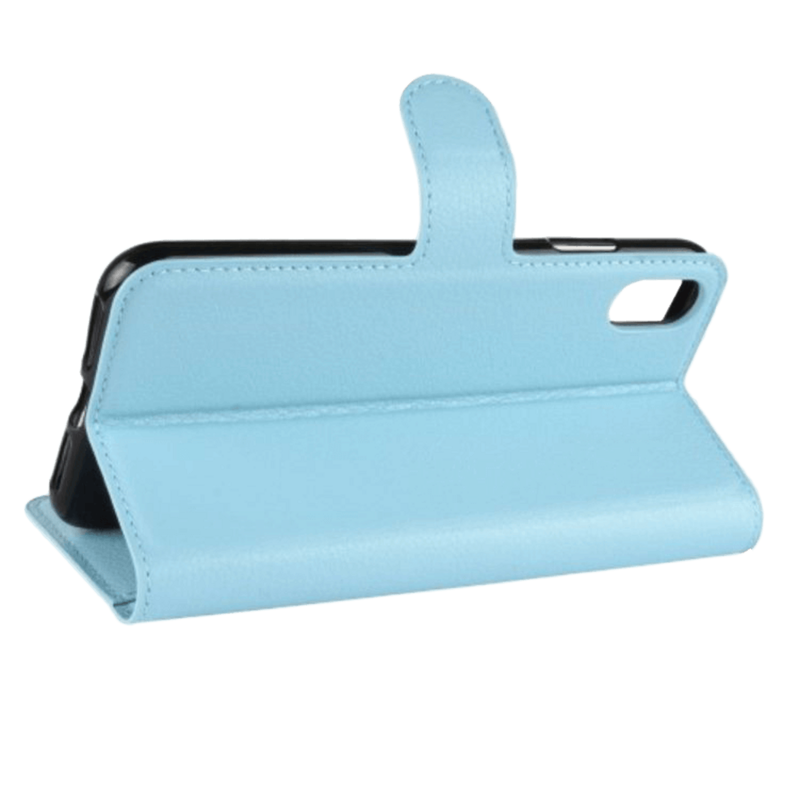 Mocaa iPhone Xs Max Portemonnee Hoesje Pasjes Blauw