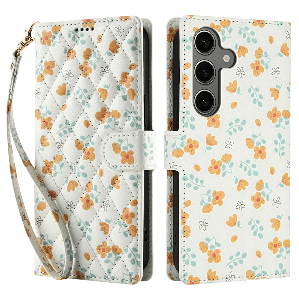 Comfycase Samsung Galaxy S24 / S25 Floral Bookcase Hoesje Bloemen